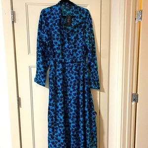 Collard button up maxi dress